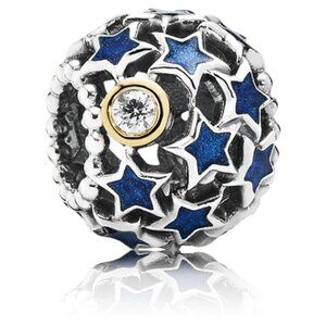 Pandora Night Sky Bead with 14K Gold